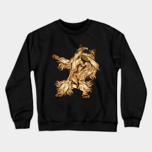 Yorkie Dog Yorkshire Terrier Dabbing Crewneck Sweatshirt